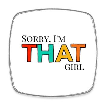 That girl - Viereckiger Kühlschrankmagnet - Weiß - Vorne