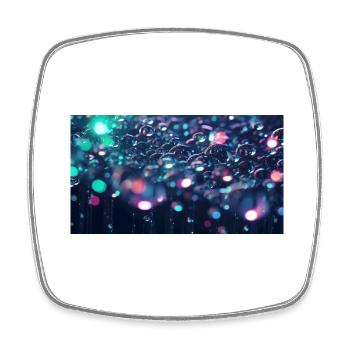 Bubbles - Square fridge magnet - white - Front