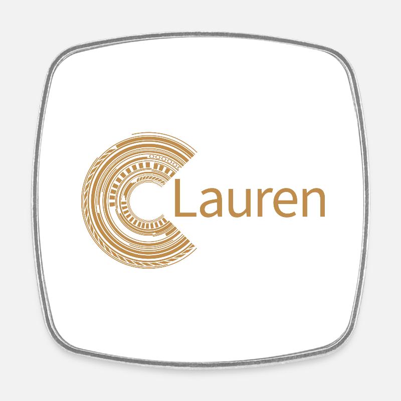For Lauren - Square fridge magnet - white