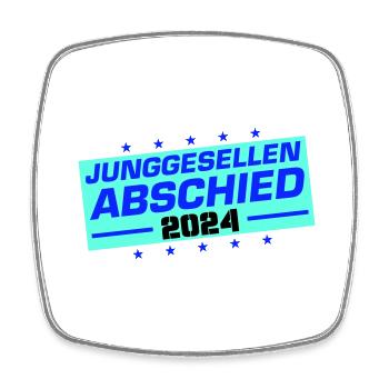 Junggesellen Abschied 2024 - Viereckiger Kühlschrankmagnet - Weiß - Vorne