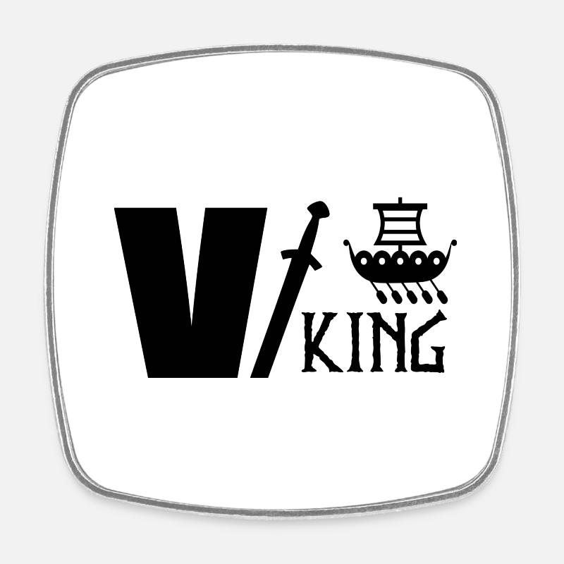 Viking - Magnet carré - blanc