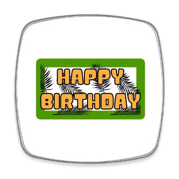 GEBURTSTAG. ALLES GUTE ZUM GEBURTSTAG. ALLES GUTE ZUM GEBURTSTAG. - Viereckiger Kühlschrankmagnet - Weiß - Vorne