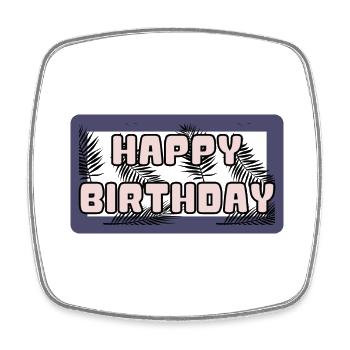 ALLES GUTE ZUM GEBURTSTAG. ALLES GUTE ZUM GEBURTSTAG. GEBURTSTAG. - Viereckiger Kühlschrankmagnet - Weiß - Vorne