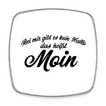 Lustiger Spruch Moin Geschenk - Viereckiger Kühlschrankmagnet - Weiß - Vorne