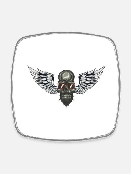 Barber Shop - Square fridge magnet - white