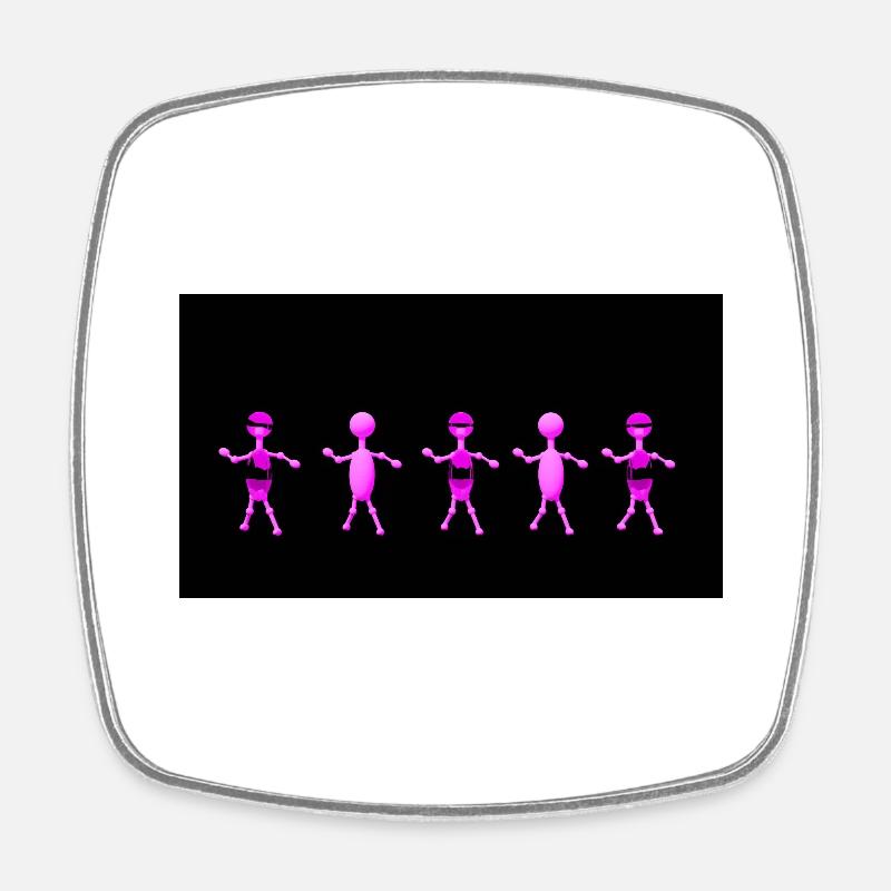 Figures - Square fridge magnet - white