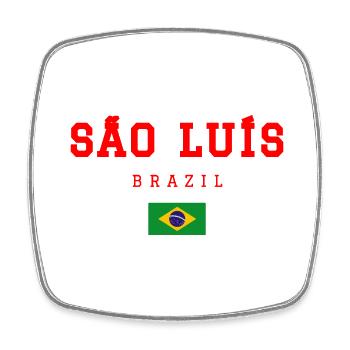Sao Luis Brasilien - Viereckiger Kühlschrankmagnet - Weiß - Vorne