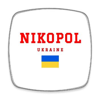 Nikopol Ukraine - Viereckiger Kühlschrankmagnet - Weiß - Vorne