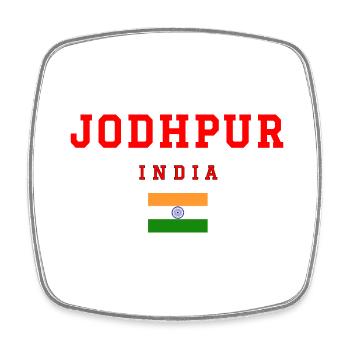 Jodhpur Indien - Viereckiger Kühlschrankmagnet - Weiß - Vorne
