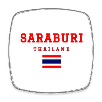 Saraburi, Thaïlande - Magnet carré - blanc - Devant