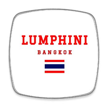 Lumphini Thailand - Square fridge magnet - white - Front
