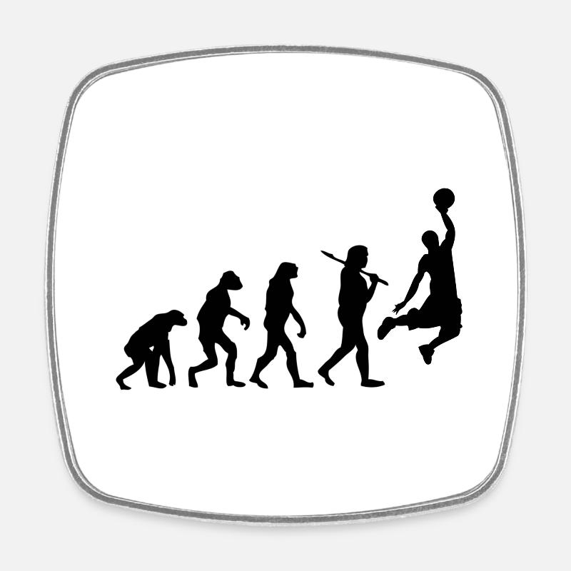 Basketball - Square fridge magnet - white