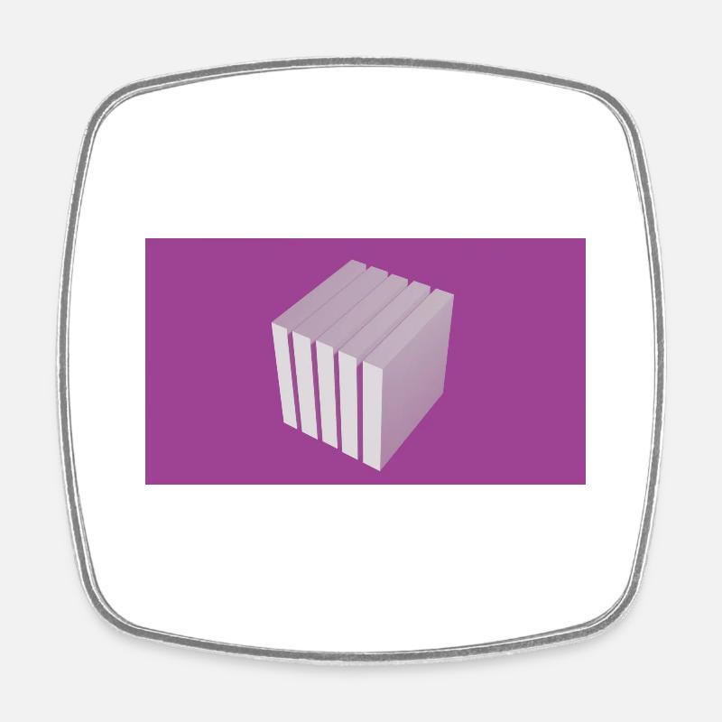 Cube - Square fridge magnet - white