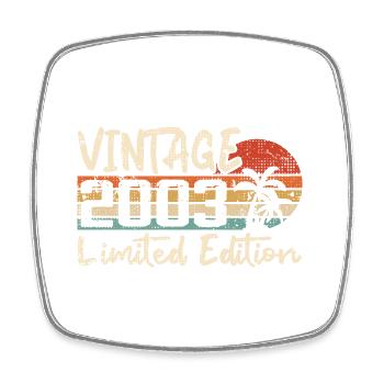 Vintage 2003 Millésime 2003 Cadeau D'anniversaire - Magnet carré - blanc - Devant