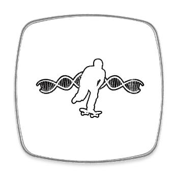 Skateboarding Skateboard Skater Skaten Skate-Fan - Viereckiger Kühlschrankmagnet - Weiß - Vorne