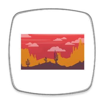 Wander around the desert. - Square fridge magnet - white - Front
