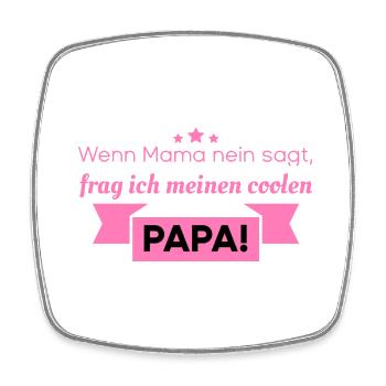 Lustige Sprüche cooler Papa - Viereckiger Kühlschrankmagnet - Weiß - Vorne