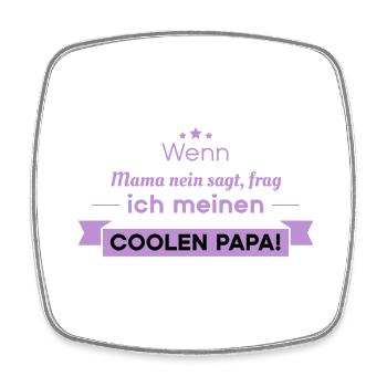 coole papa sprüche - Viereckiger Kühlschrankmagnet - Weiß - Vorne