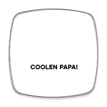 coole Papa Sprüche - Viereckiger Kühlschrankmagnet - Weiß - Vorne