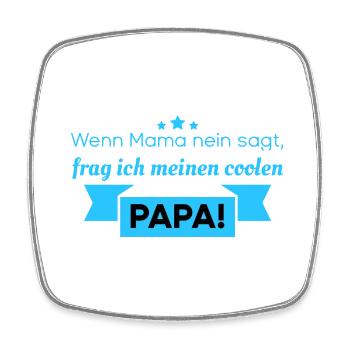 Lustige Sprüche - cooler Papa - Viereckiger Kühlschrankmagnet - Weiß - Vorne