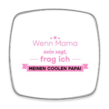 lustige Sprüche - cooler papa - Viereckiger Kühlschrankmagnet - Weiß - Vorne