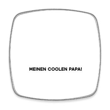 cooler papa lustige sprüche - Viereckiger Kühlschrankmagnet - Weiß - Vorne