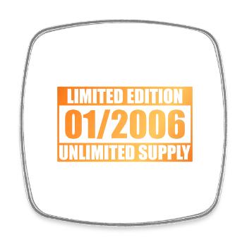 Edition Limitée 18ème Anniversaire - ꝏ Fourniture 01/2006 - Magnet carré - blanc - Devant