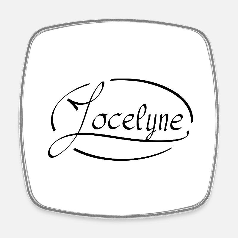 Jocelyne - Square fridge magnet - white