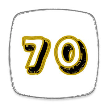 HAPPY BIRTHDAY. HAPPY BIRTHDAY. ANNIVERSARY. - Square fridge magnet - white - Front