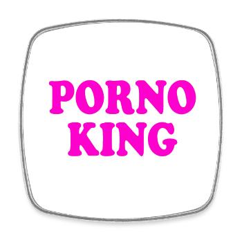 Porno king - Viereckiger Kühlschrankmagnet - Weiß - Vorne