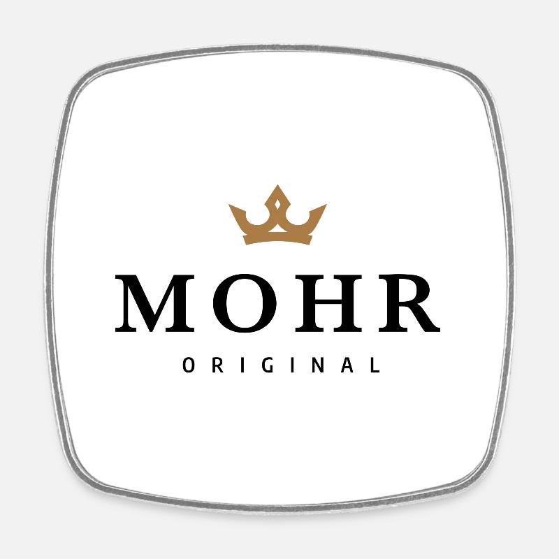 Mohr - Viereckiger Kühlschrankmagnet - Weiß