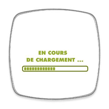 Retraite en cours de chargement - Magnet carré - blanc - Devant