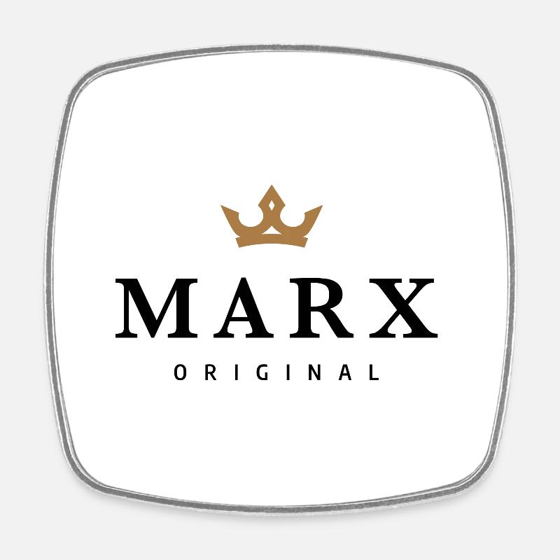 Marx - Square fridge magnet - white