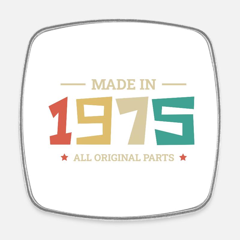 Legendary Since 1975 Original 1975 - Square fridge magnet - white