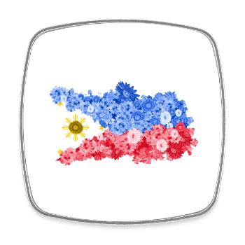Philippines drapeau philippin fierté je cadeau - Magnet carré - blanc - Devant