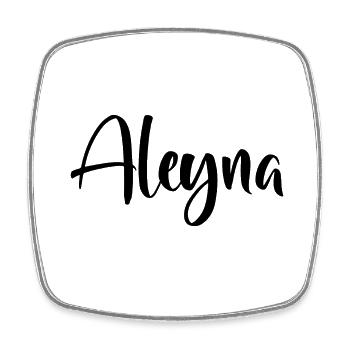 Name - Aleyna - Viereckiger Kühlschrankmagnet - Weiß - Vorne
