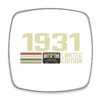 Jahrgang 1931 - Jahrgang 1931 - 93. Retro-Geburtstag - Viereckiger Kühlschrankmagnet - Weiß - Vorne