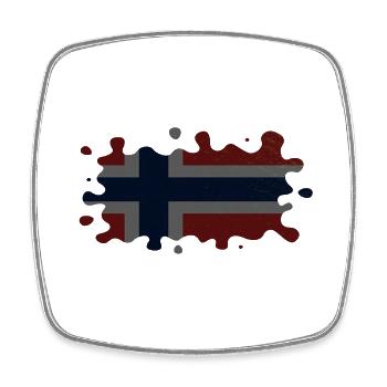 Norwegen Norwegen Flagge Skandinavien Norden Tor Viking - Viereckiger Kühlschrankmagnet - Weiß - Vorne