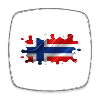 Norwegen Norwegen Flagge Skandinavien Norden Tor Viking - Viereckiger Kühlschrankmagnet - Weiß - Vorne