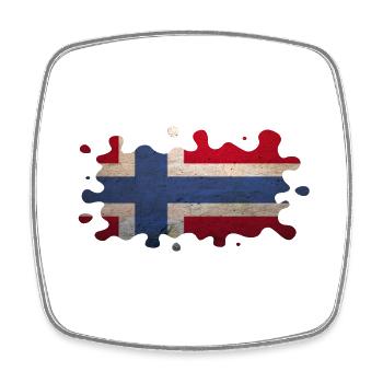 Norwegen Norwegen Flagge Skandinavien Norden Tor Viking - Viereckiger Kühlschrankmagnet - Weiß - Vorne