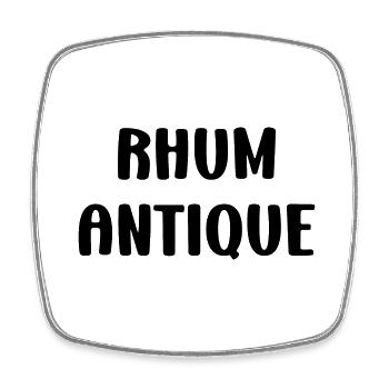 Rhum - Magnet carré - blanc - Devant