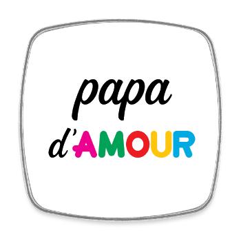 Love Daddy - Father's Day - Square fridge magnet - white - Front