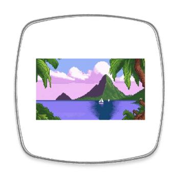 Piton ,St. Lucia - Pixel Art - Viereckiger Kühlschrankmagnet - Weiß - Vorne