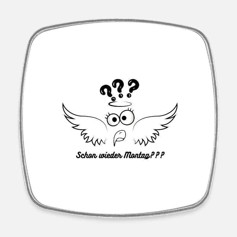 Verwirrter Vogel - Viereckiger Kühlschrankmagnet - Weiß