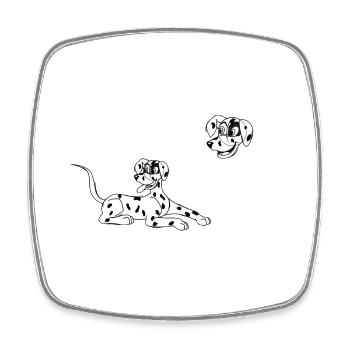 Dalmatian - Square fridge magnet - white - Front