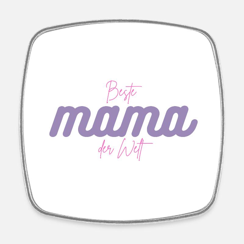 Beste Mama der Welt - Viereckiger Kühlschrankmagnet - Weiß