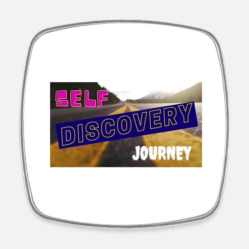 Self DiscoveryJourney - Square fridge magnet - white