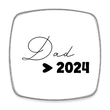 Dad 2024 - Square fridge magnet - white - Front