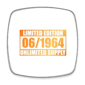 60th Birthday Limited Edition - ꝏ Supply 06/1964 - Square fridge magnet - white - Front