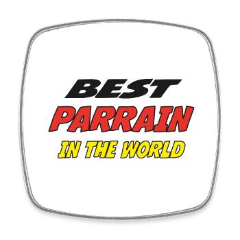Best PARRAIN in the world - Magnet carré - blanc - Devant